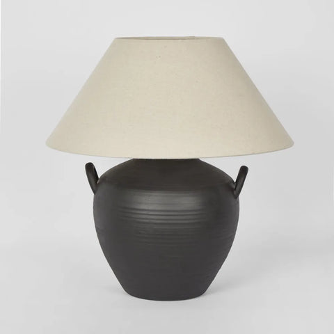 CAMILLE BLACK TABLE LAMP & SHADE